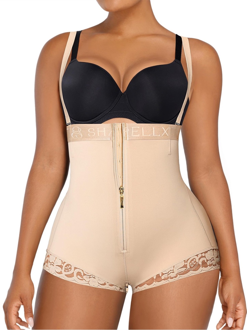 Shapellx Faja Body Shaper Booty Lifting Shapewear Women’s US Size S Beige Lace